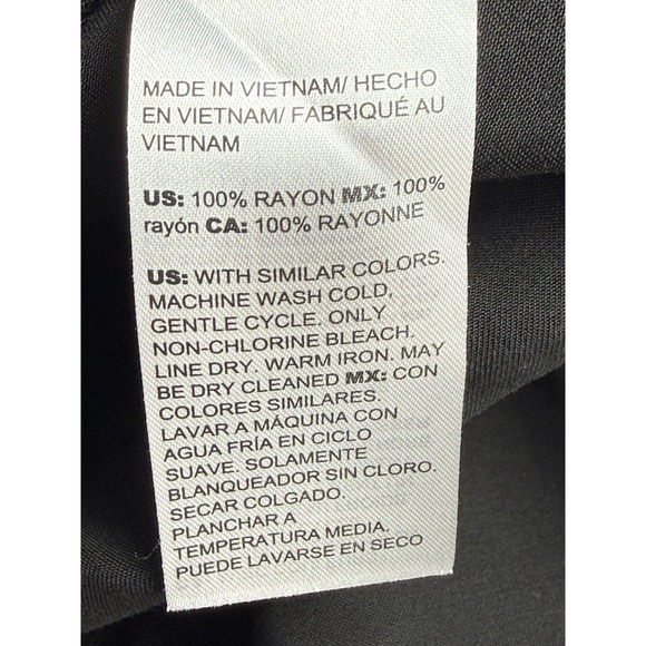 chicos asymmetrical Bias Hem Midi Dress size 2 NWT Black Sleeveless Pockets - Picture 12 of 13